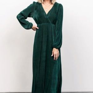 Baltic Born Venus Pleated Dress {Forest Green}